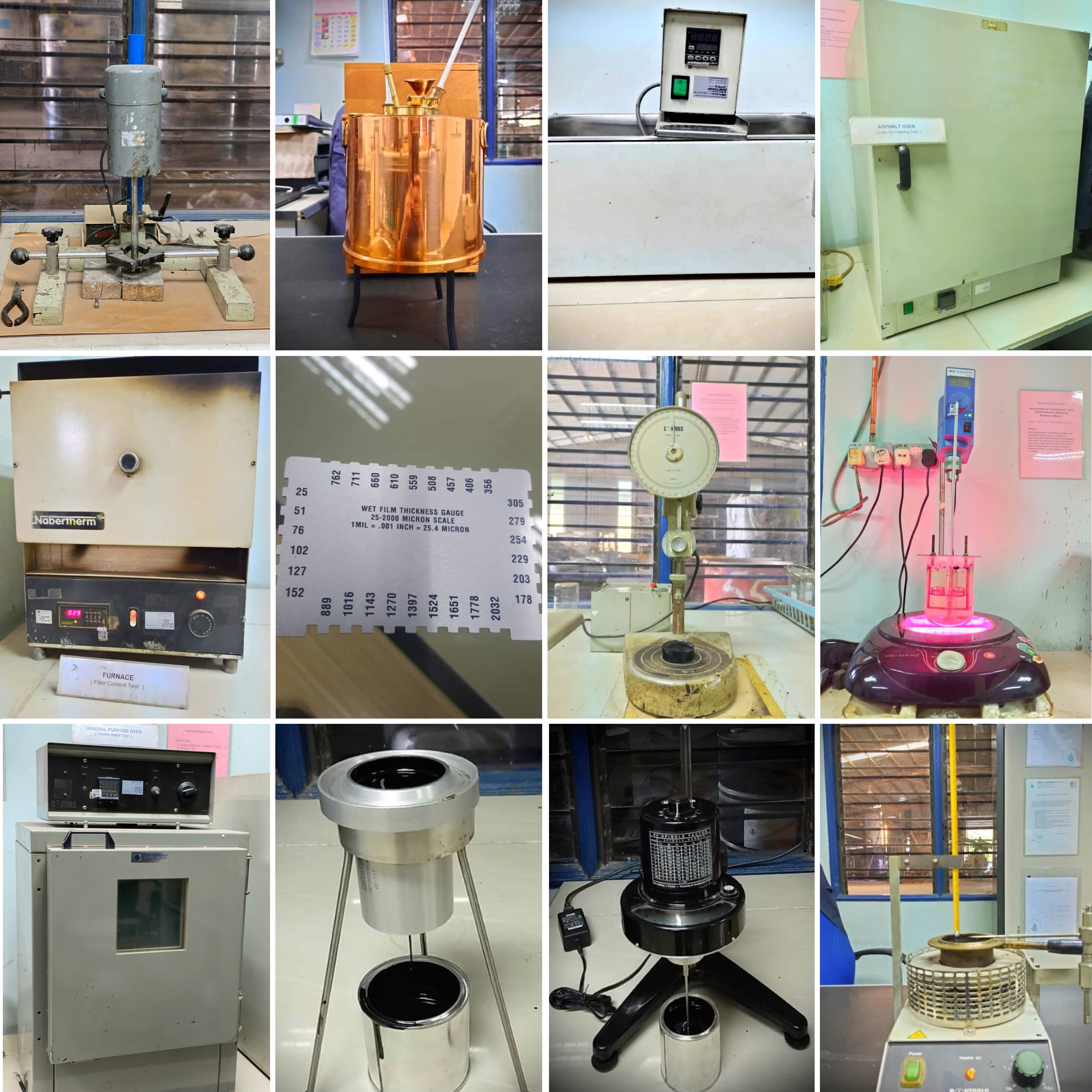 Wide range of laboratory equipment in accordance to international testing methods & standards